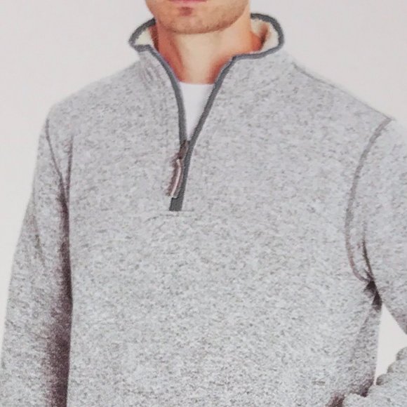 Mens Fleece Sherpa 1/4 Zip Pullover Sweater Shirt - Picture 8 of 16